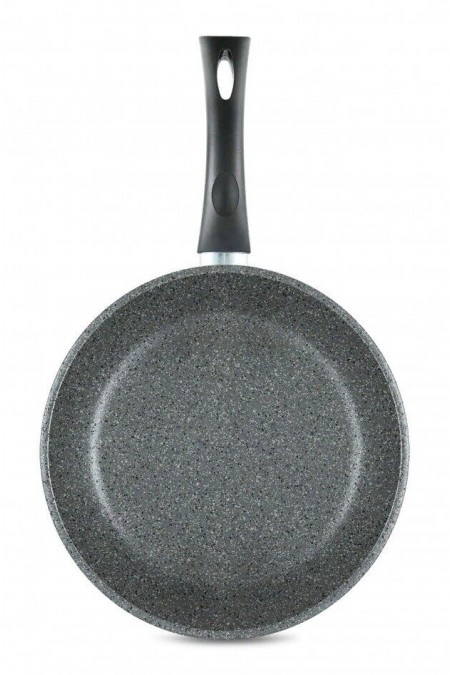 Сковорода НЕВА МЕТАЛЛ ПОСУДА Каменная 19122 22 см (серый гранит) 1