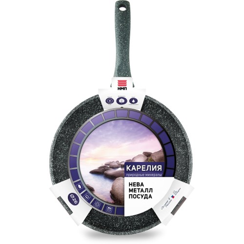 Сковорода НЕВА МЕТАЛЛ ПОСУДА Карелия 2322 22 см (серый) 1