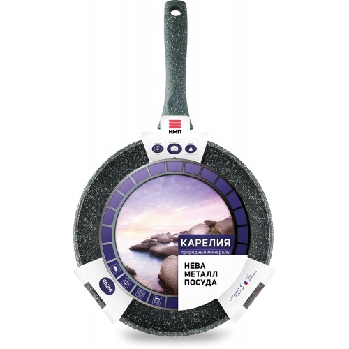 Сковорода НЕВА МЕТАЛЛ ПОСУДА Карелия 2324 24 см (серый) 3