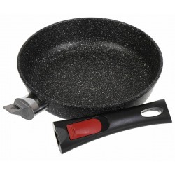 Сковорода НЕВА МЕТАЛЛ ПОСУДА L18020i съемная ручка 20 см (черный)