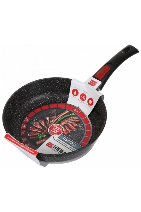 Сковорода НЕВА МЕТАЛЛ ПОСУДА L18024i съемная ручка 24 см (черный) 5