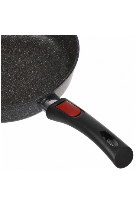 Сковорода НЕВА МЕТАЛЛ ПОСУДА L18024i съемная ручка 24 см (черный) 7