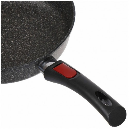Сковорода НЕВА МЕТАЛЛ ПОСУДА L18024i съемная ручка 24 см (черный) 7