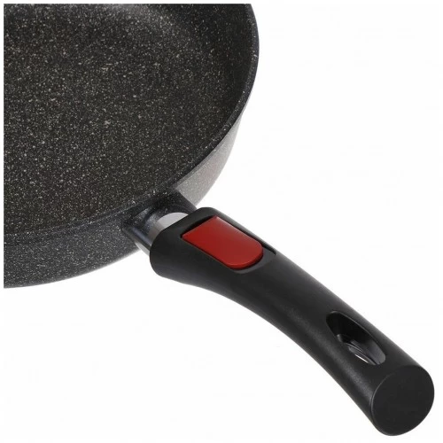 Сковорода НЕВА МЕТАЛЛ ПОСУДА L18024i съемная ручка 24 см (черный) 7