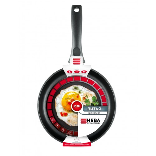 Сковорода НЕВА МЕТАЛЛ ПОСУДА Оригинальная 4516 16 см (черный) 1
