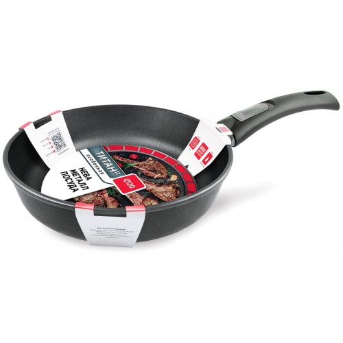 Сковорода НЕВА МЕТАЛЛ ПОСУДА Особенная 9020 съемная ручка 20 см (черный) 4