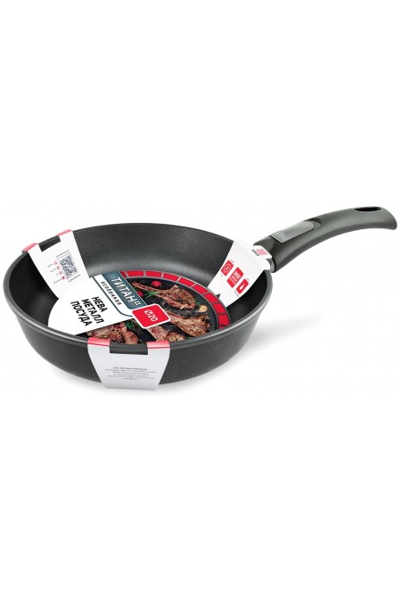 Сковорода НЕВА МЕТАЛЛ ПОСУДА Особенная 9026 съемная ручка 26 см (черный) 4