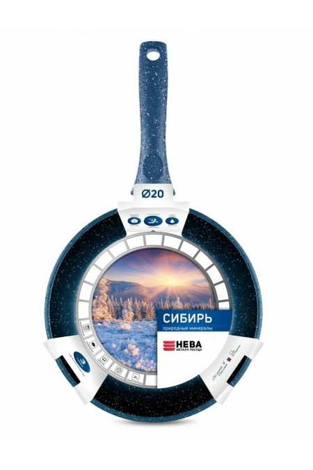 Сковорода НЕВА МЕТАЛЛ ПОСУДА Сибирь 2420 20 см (черный) 