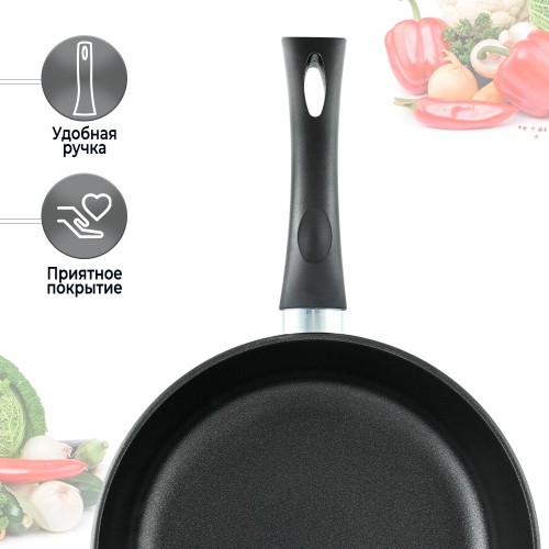 Сковорода НЕВА МЕТАЛЛ ПОСУДА Титан 9124 24 см (черный) 8