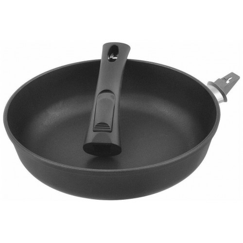 Сковорода НЕВА МЕТАЛЛ ПОСУДА Традиционная 6022 съемная ручка 22 см (черный) 6