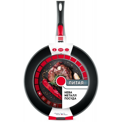Сковорода НЕВА МЕТАЛЛ ПОСУДА Традиционная 6026 съемная ручка 26 см (черный) 4