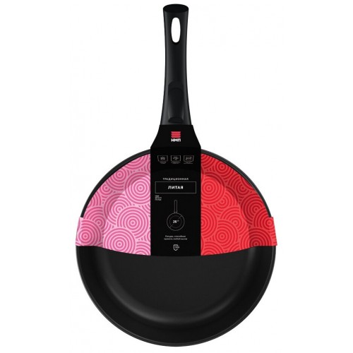 Сковорода НЕВА МЕТАЛЛ ПОСУДА Традиционная 6026 съемная ручка 26 см (черный) 10