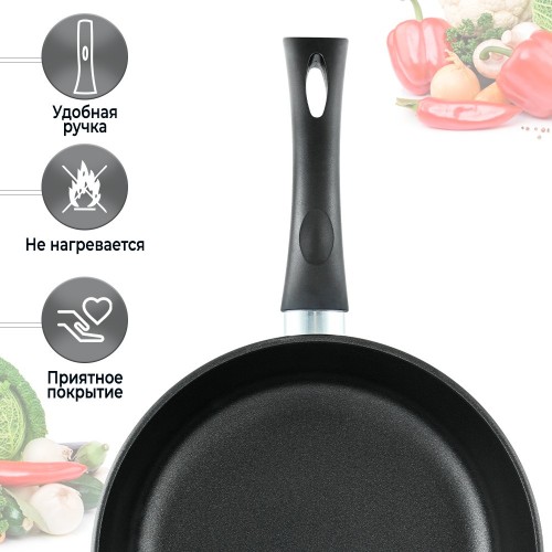 Сковорода НЕВА МЕТАЛЛ ПОСУДА Традиционная 6128 28 см (черный) 6