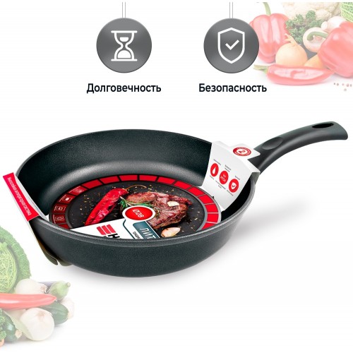 Сковорода НЕВА МЕТАЛЛ ПОСУДА Традиционная 6128 28 см (черный) 9