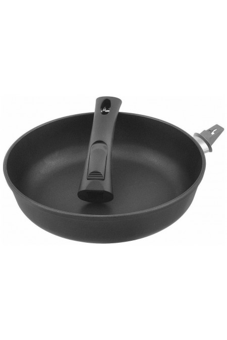 Сковорода НЕВА МЕТАЛЛ ПОСУДА Традиционная съемная ручка 20 см (черный) 2