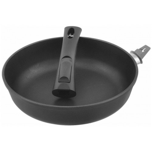Сковорода НЕВА МЕТАЛЛ ПОСУДА Универсальная съемная ручка 22 см (черный) 6