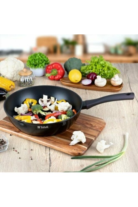 Сковорода Taller Аспайр TR-44100 не съемная ручка 24 см (баклажан) 4