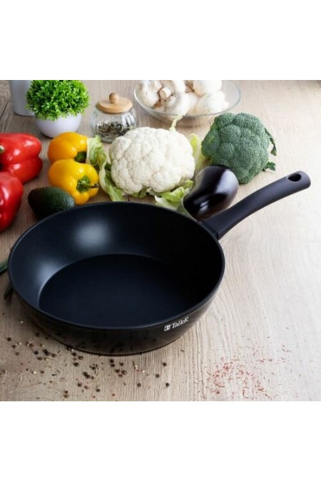 Сковорода Taller Аспайр TR-44100 не съемная ручка 24 см (баклажан) 5