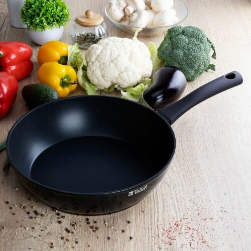 Сковорода Taller Аспайр TR-44100 не съемная ручка 24 см (баклажан) 5