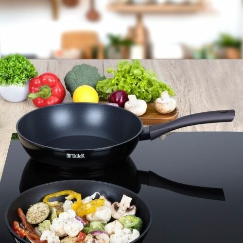 Сковорода Taller Аспайр TR-44100 не съемная ручка 24 см (баклажан) 6