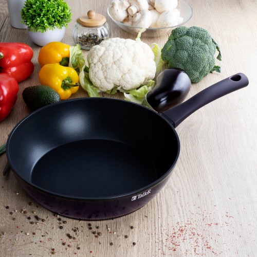 Сковорода Taller Аспайр TR-44101 не съемная ручка 26 см (баклажан) 7