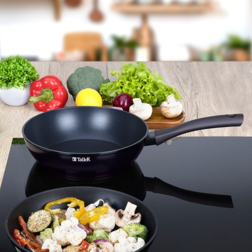 Сковорода Taller Аспайр TR-44101 не съемная ручка 26 см (баклажан) 8