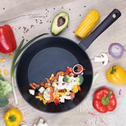 Сковорода Taller Аспайр TR-44102 не съемная ручка 28 см (баклажан)