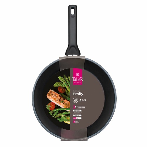Сковорода Taller Эмили TR-44082 не съемная ручка 28 см (черный) 1