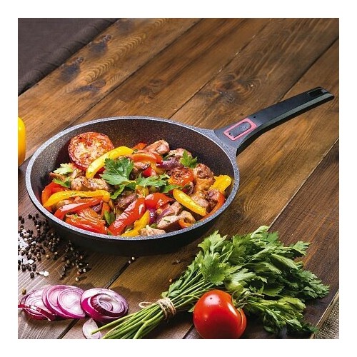 Сковорода Taller Минерал TR-44023 съемная ручка 26 см (черный) 