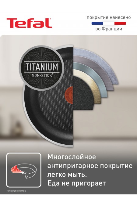 Сковорода Tefal Easy Plus 4237122 22 см (черный) 2