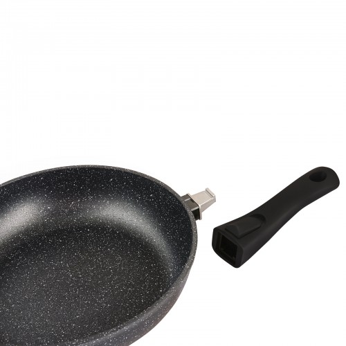 Сковорода Традиция Гранит плюс ТГП2285И съемная ручка 28 см (черный) 8