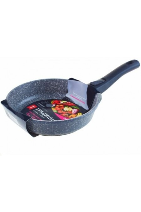 Сковорода Традиция Мрамор ТМ2205 съемная ручка 20 см (серый) 