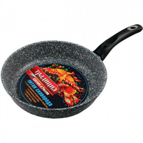Сковорода Традиция Мрамор ТМ2241 24 см (черный) 