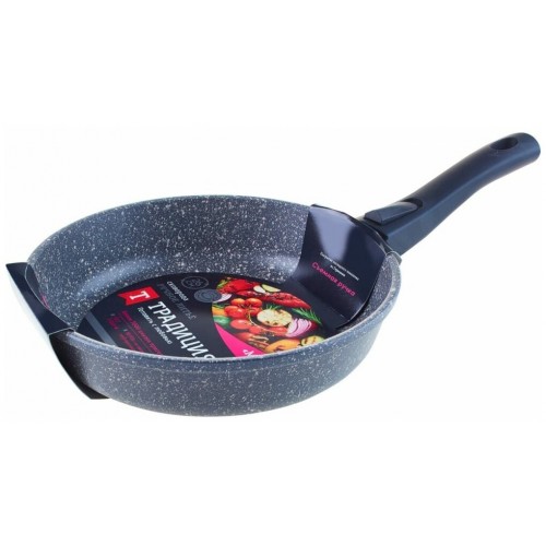 Сковорода Традиция Мрамор ТМ2265 26 см (черный) 