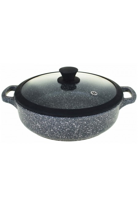 Сковорода Традиция Мрамор ТМ2281И 28 см (серый) 