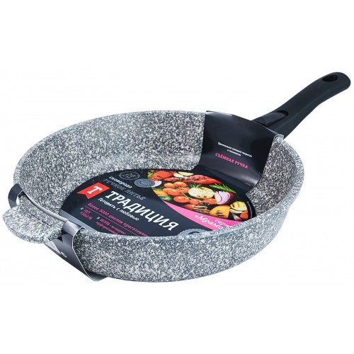 Сковорода Традиция Мрамор ТМ2285 28 см (черный) 