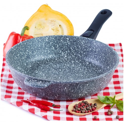 Сковорода Традиция Мрамор ТМ2285 28 см (черный) 5