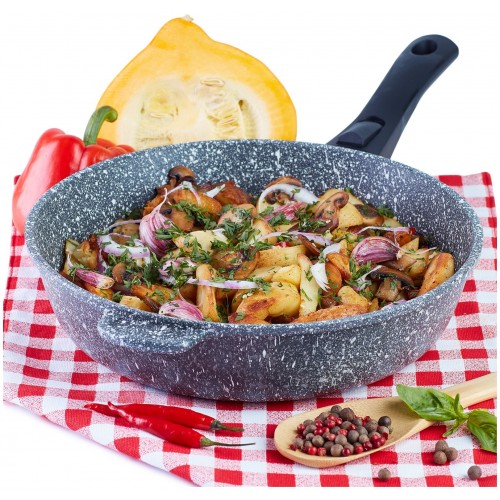 Сковорода Традиция Мрамор ТМ2285 28 см (черный) 6