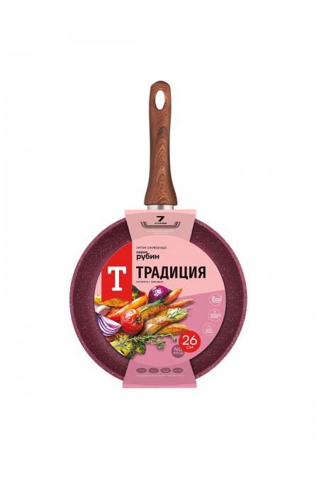 Сковорода Традиция Рубин ТР2281И 28 см (рубиновый) 4