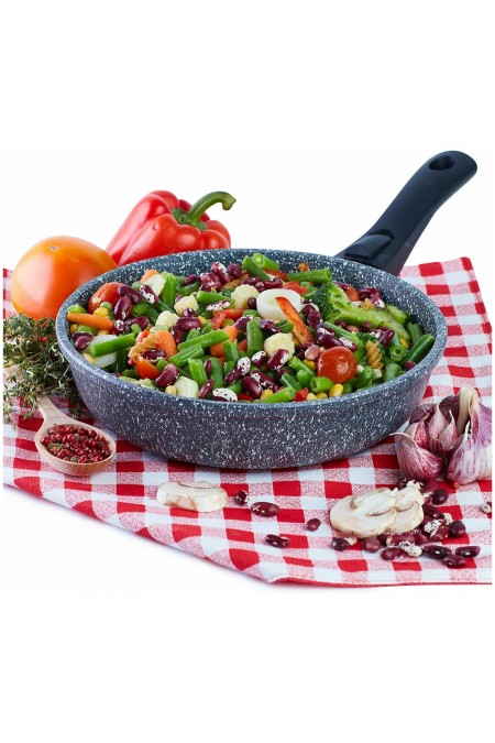 Сковорода Традиция ТМ2245И съемная ручка 24 см (мрамор) 2