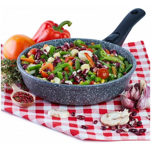 Сковорода Традиция ТМ2245И съемная ручка 24 см (мрамор) 2