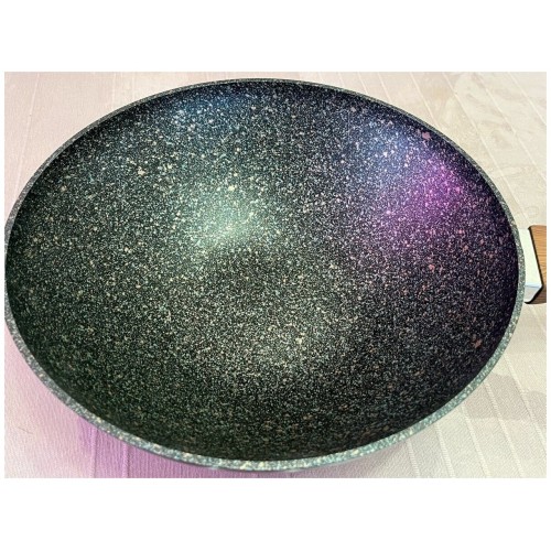 Сковорода-вок Kukmara Granit Ultra свк280а не съемная ручка 28 см (черный) 3