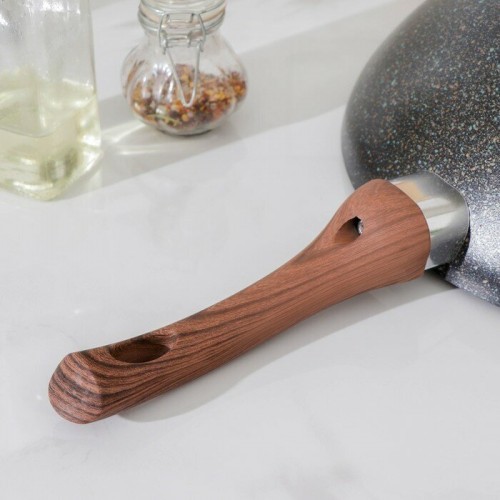 Сковорода-вок Kukmara Granit Ultra свк280а не съемная ручка 28 см (черный) 4