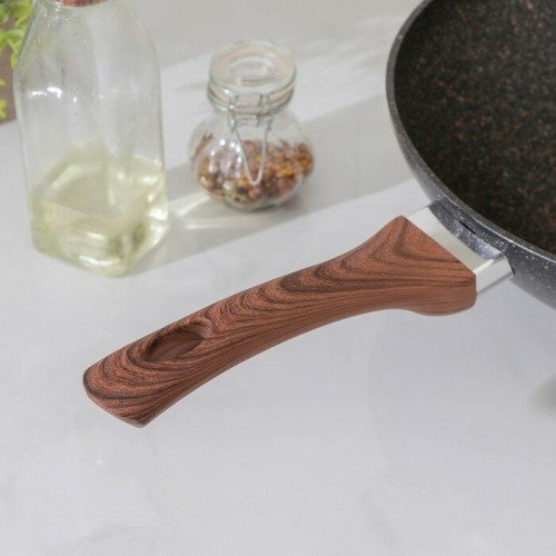 Сковорода-вок Kukmara Granit Ultra свк280а не съемная ручка 28 см (черный) 5