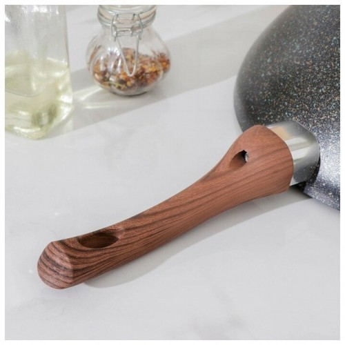 Сковорода-вок Kukmara Granit Ultra свк280а не съемная ручка 28 см (черный) 8