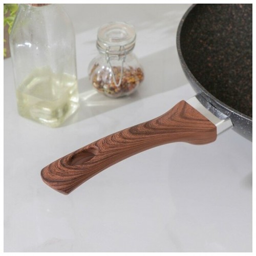 Сковорода-вок Kukmara Granit Ultra свк280а не съемная ручка 28 см (черный) 9