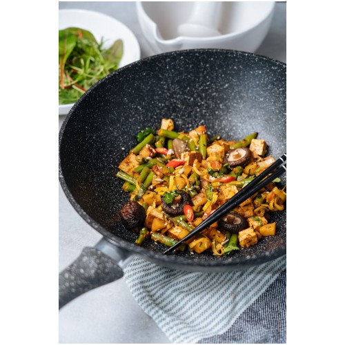 Сковорода-вок НЕВА МЕТАЛЛ ПОСУДА Байкал 253130W 30 см (черный) 3