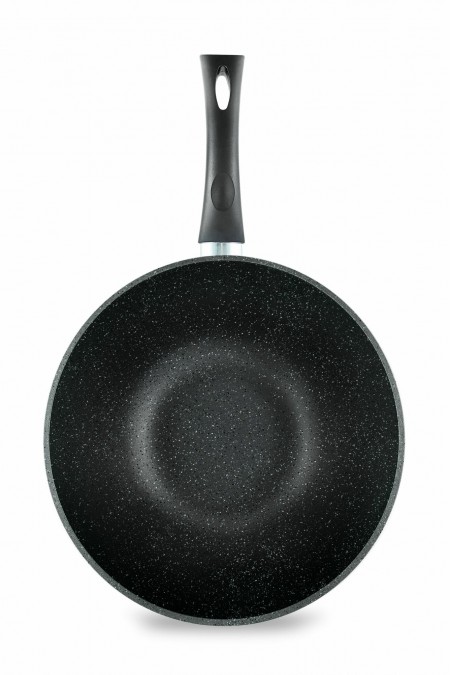 Сковорода-вок НЕВА МЕТАЛЛ ПОСУДА Гранит L3128Wi 28 см (зеленый) 1