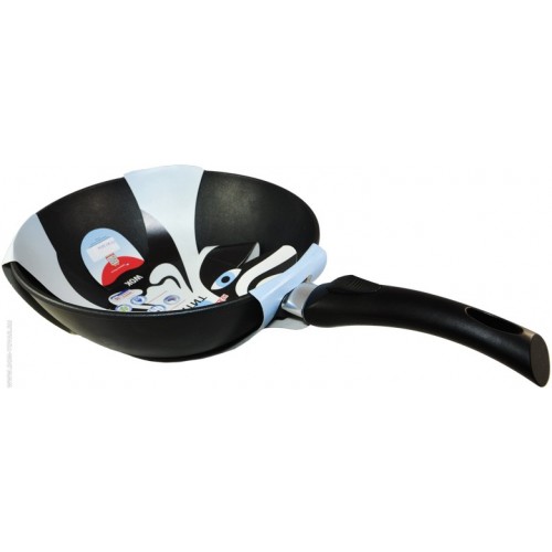 Сковорода-вок НЕВА МЕТАЛЛ ПОСУДА Титан 3126W съемная ручка 26 см (черный) 7