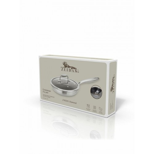 Сковорода Zeidan Diamond Z-90265 24 см (серебристый) 2